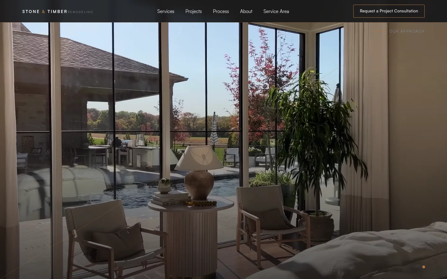 Stone & Timber Remodeling — Deliver scene in pinned horizontal narrative
